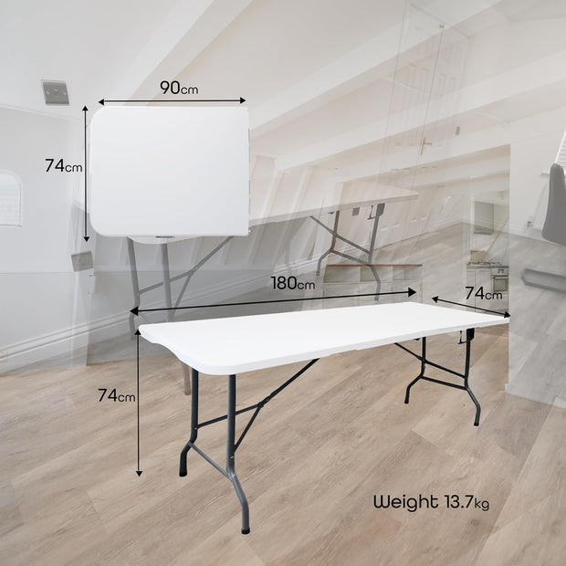 DIVCHI Folding Table 6ft 1.8M